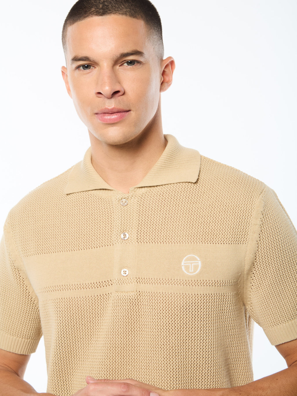 Sabino Knit Polo-Mojave Desert