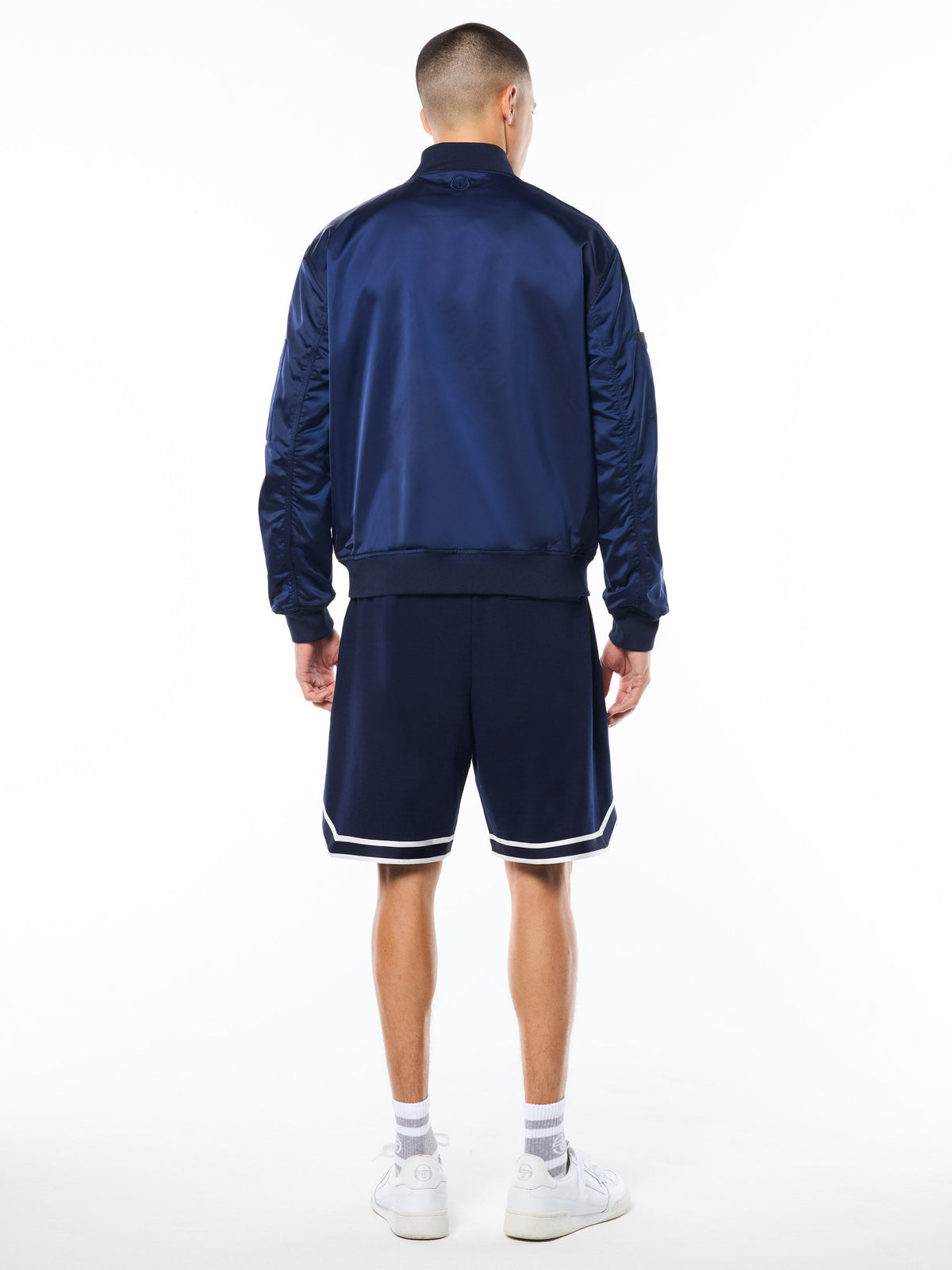 Piano Bomber Jacket-Maritime Blue