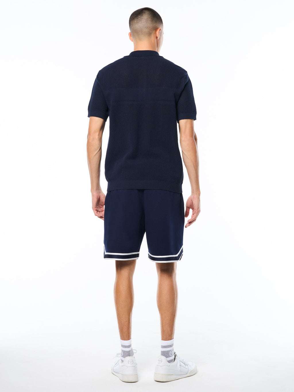 Sabino Knit Polo-Maritime Blue