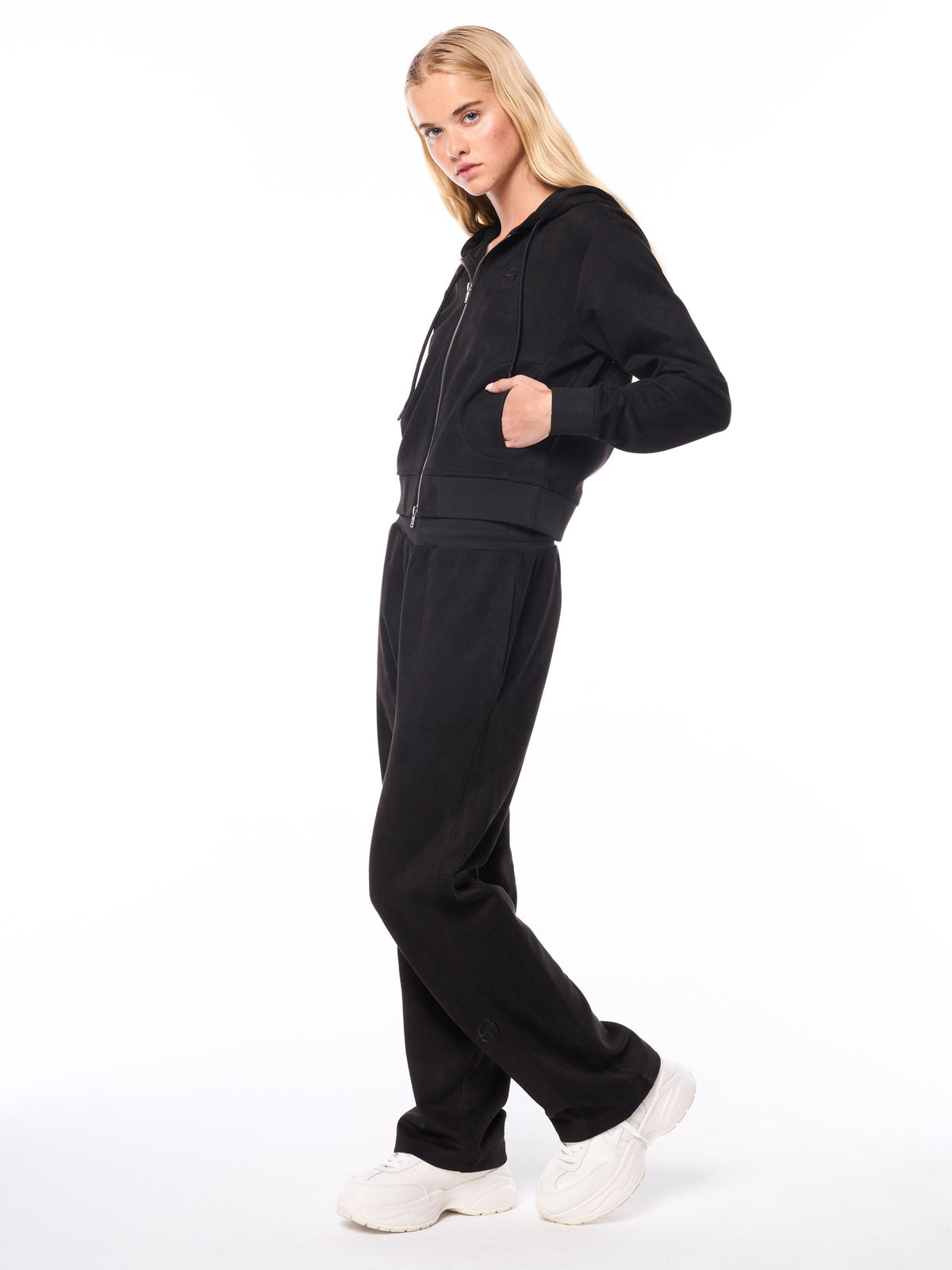 Women's Camoscio Hoodie- Black Beauty