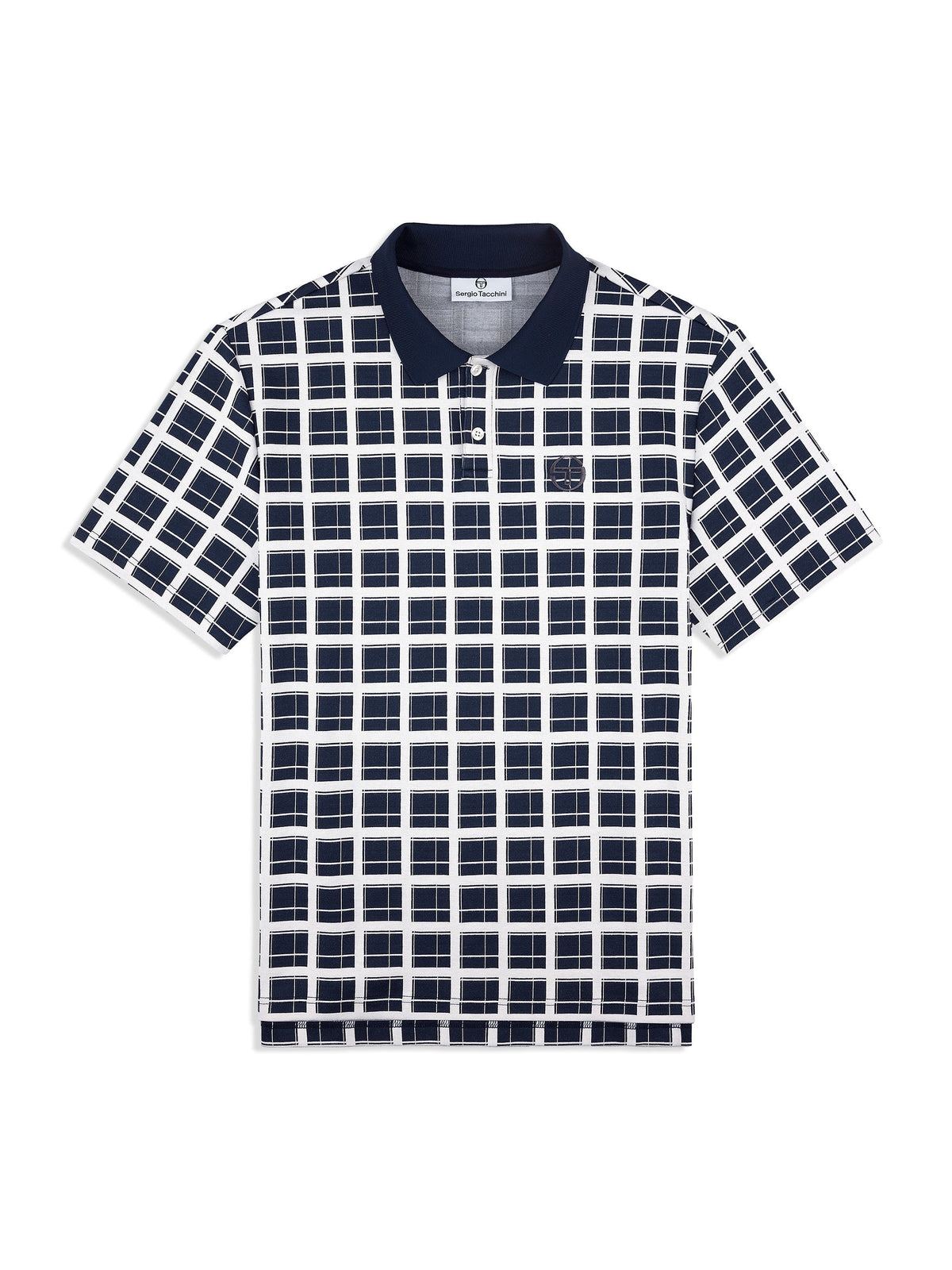 Damarindo Check Polo- Maritime Blue