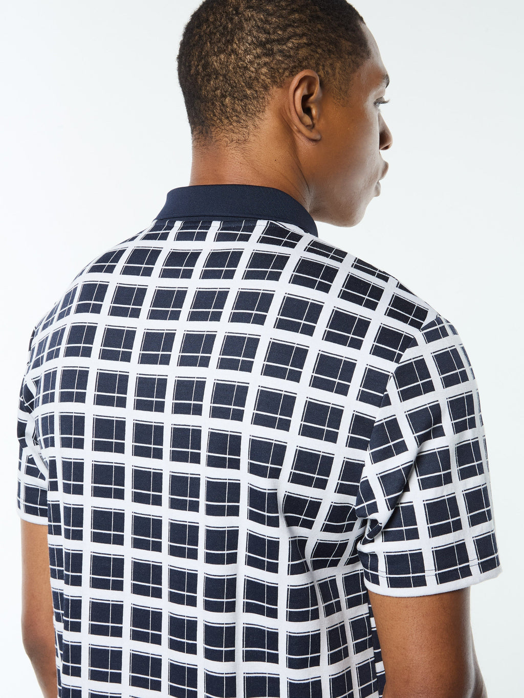 Damarindo Check Polo- Maritime Blue