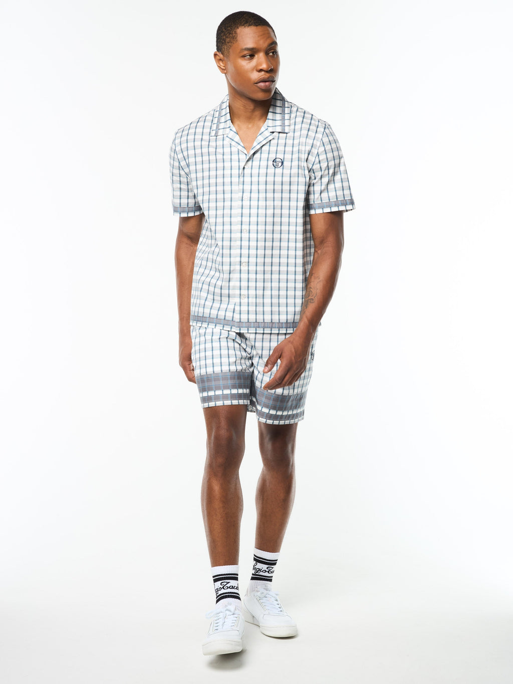 Quadretto Cabana Shirt- Brilliant White