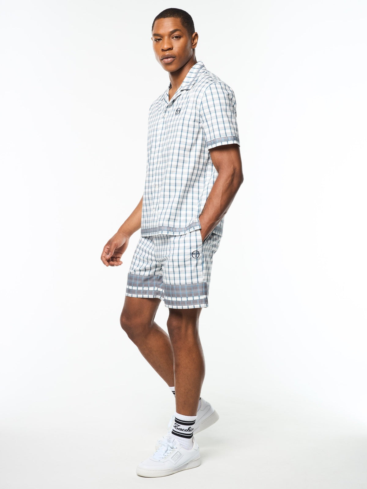 Quadretto Cabana Shirt- Brilliant White