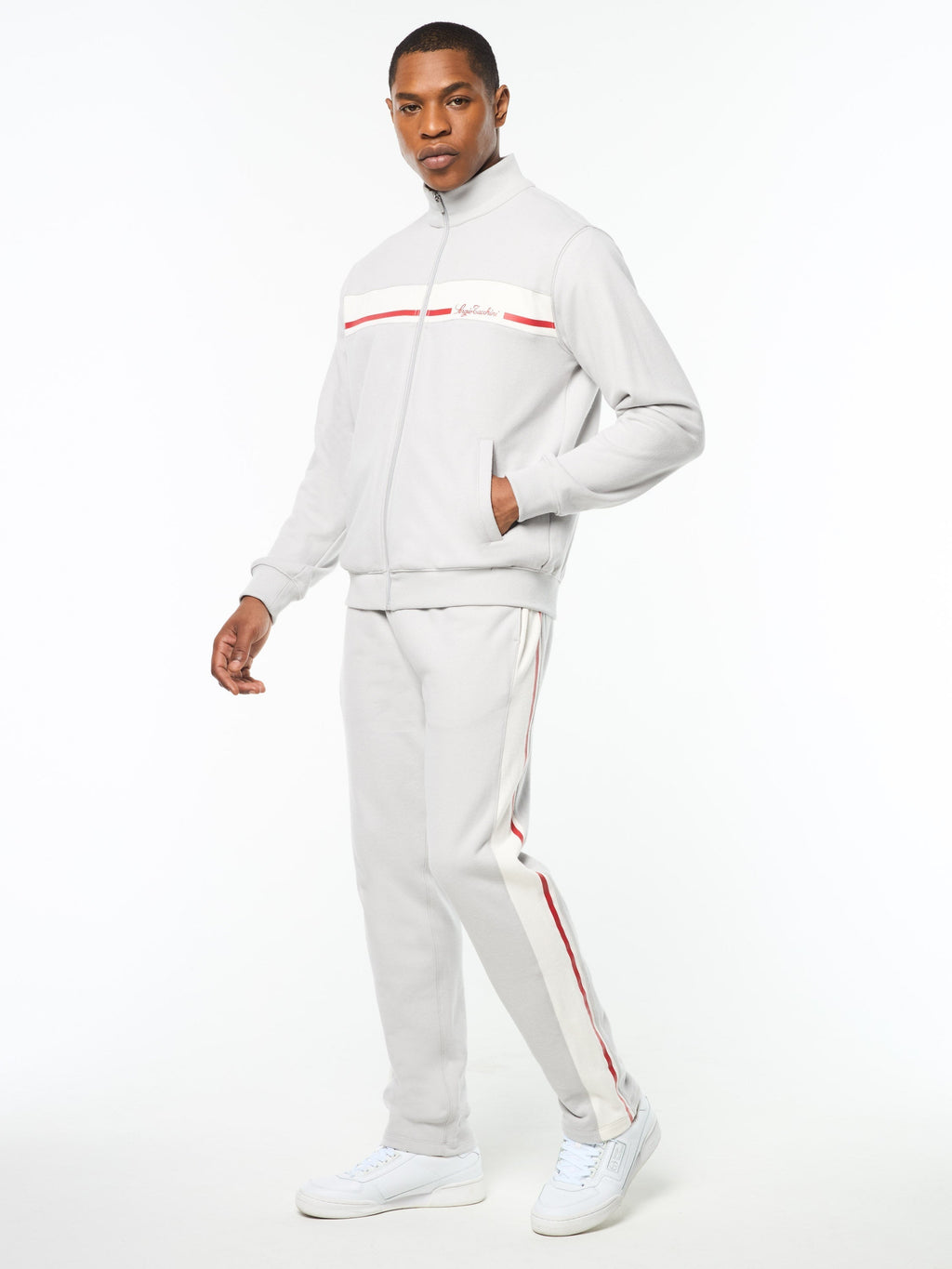 Cursivo Track Jacket- Quiet Grey