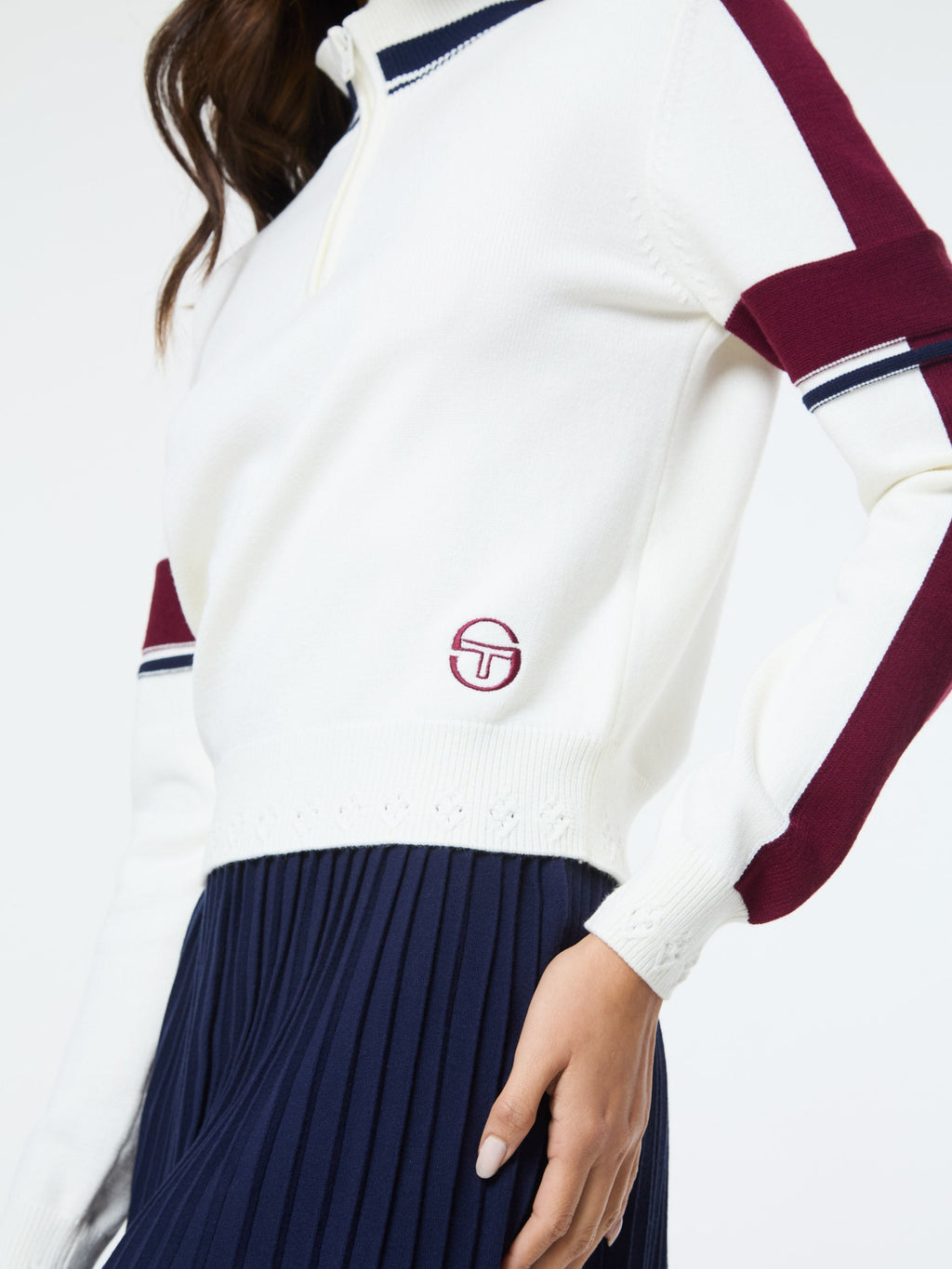 Nota Knit Quarter Zip- Gardenia