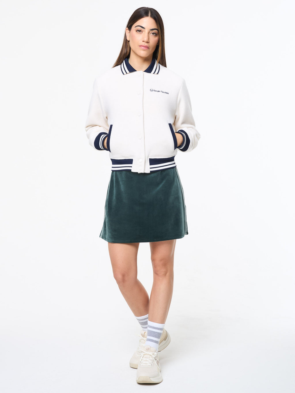 Marisa Varsity Jacket- Gardenia