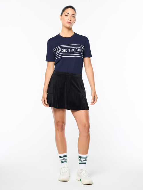 Adele Velour Skirt- Black Beauty