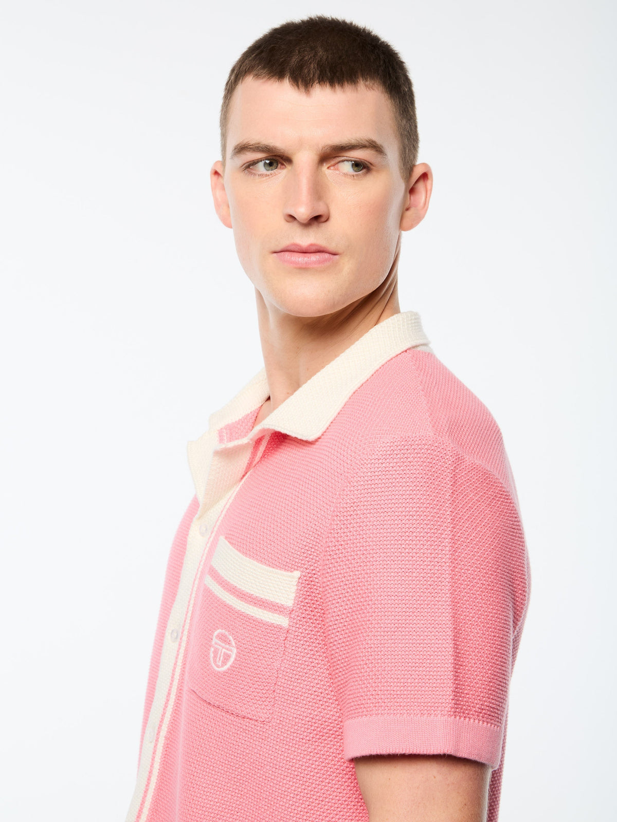 Fratelli Crochet Cabana Polo-Geranium Pink