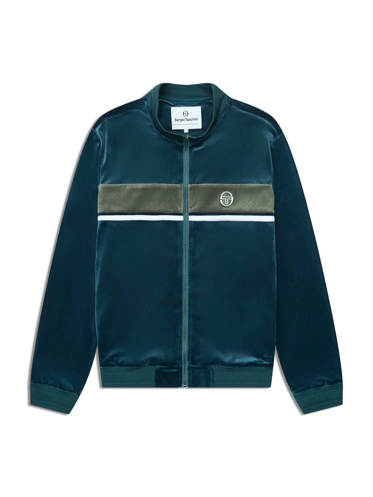 Forato Velour Track Jacket-Mediterranea