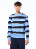 Strisce Stripe Crewneck-Maritime Blue