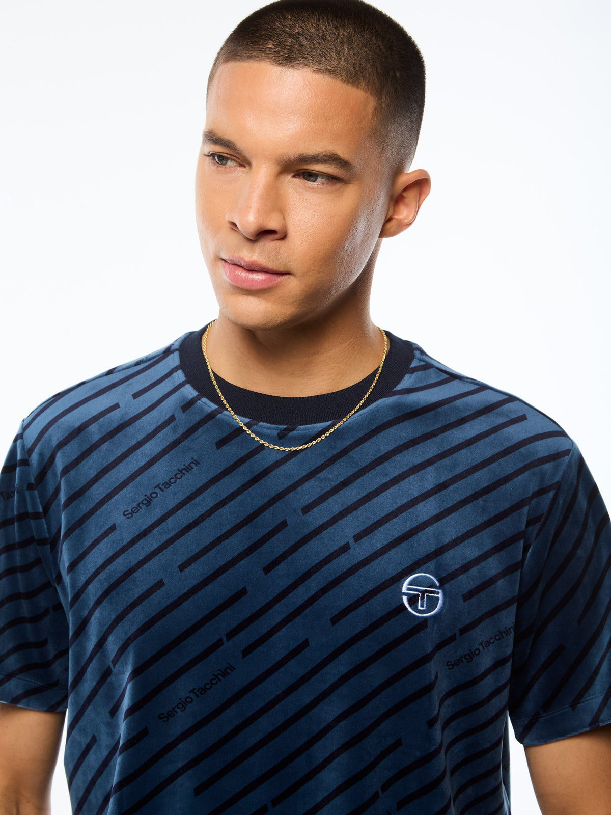 Obliquo Velour T-Shirt-Key Largo