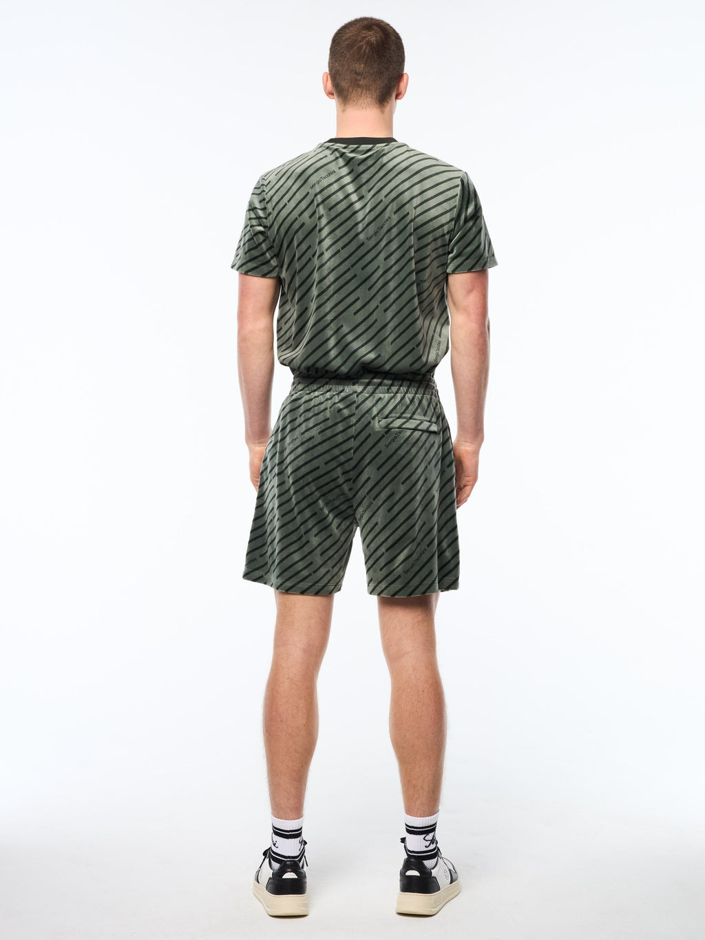 Obliquo Velour Short-Agave Green