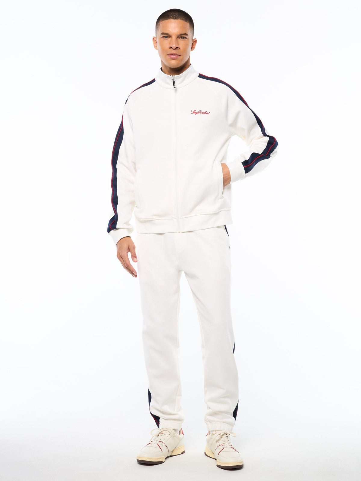 Semplice Track Jacket-Gardenia