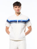 Striscia Short Sleeve Track Jacket-Gardenia