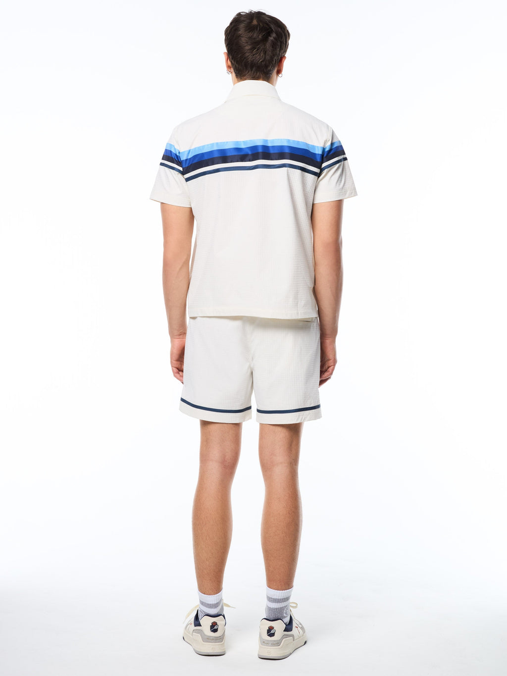 Striscia Short Sleeve Track Jacket-Gardenia