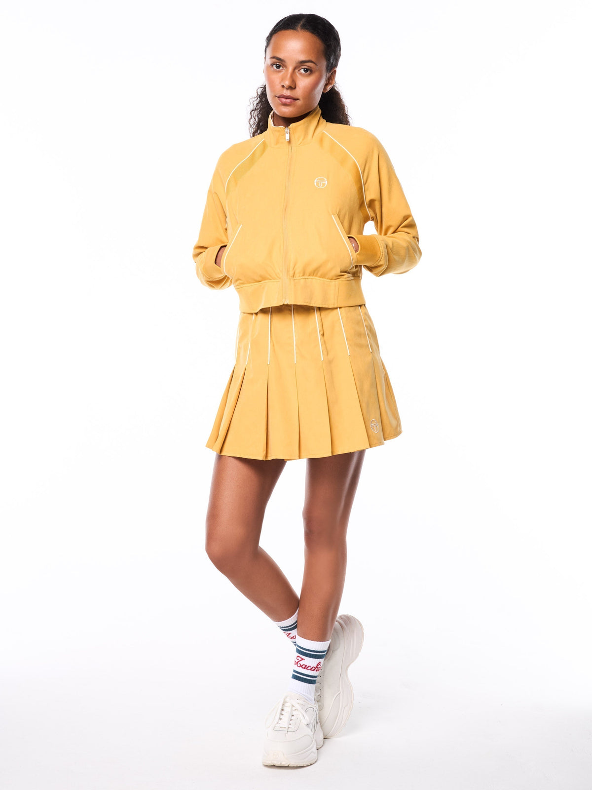 Via Track Jacket-Honey Gold