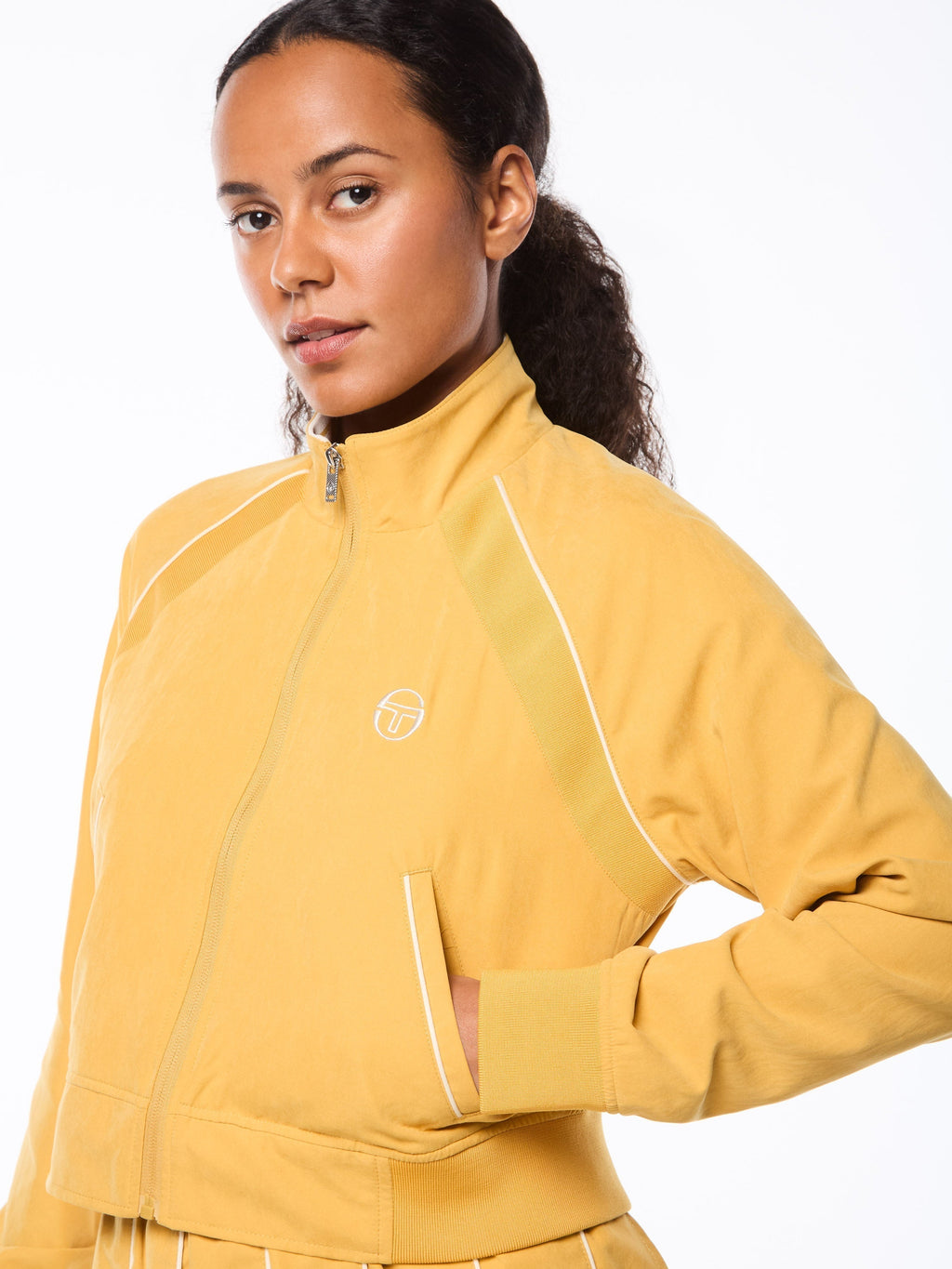 Via Track Jacket-Honey Gold