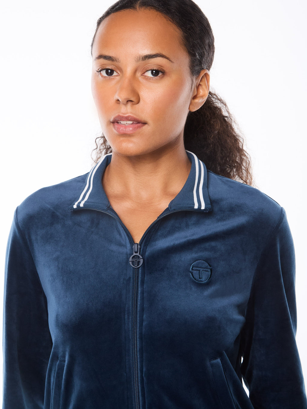 Nuvola Velour Track Jacket-Key Largo
