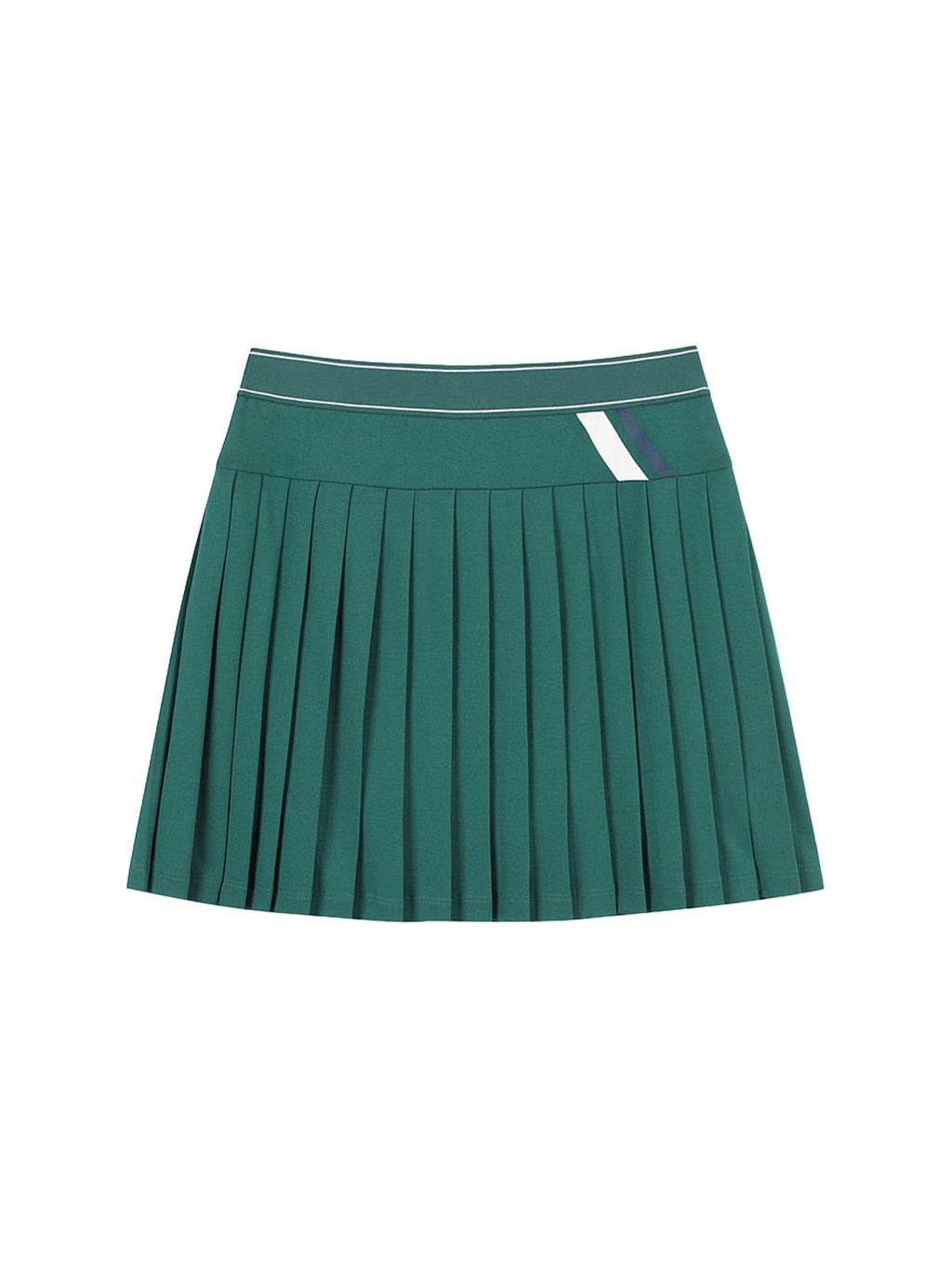 MC Scratch Staff Pleated Skirt-Dark Green