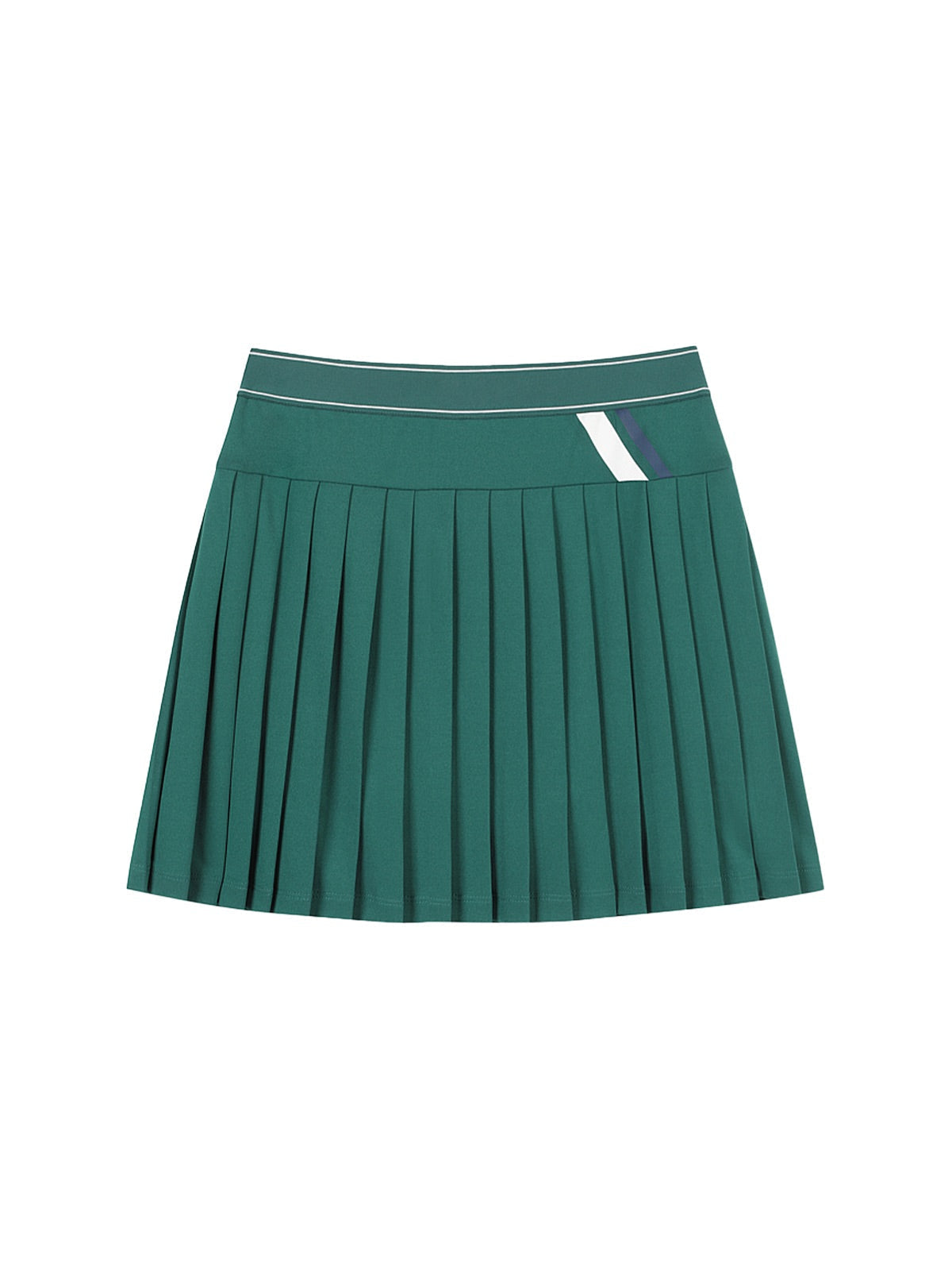 MC Scratch Staff Pleated Skirt-Dark Green