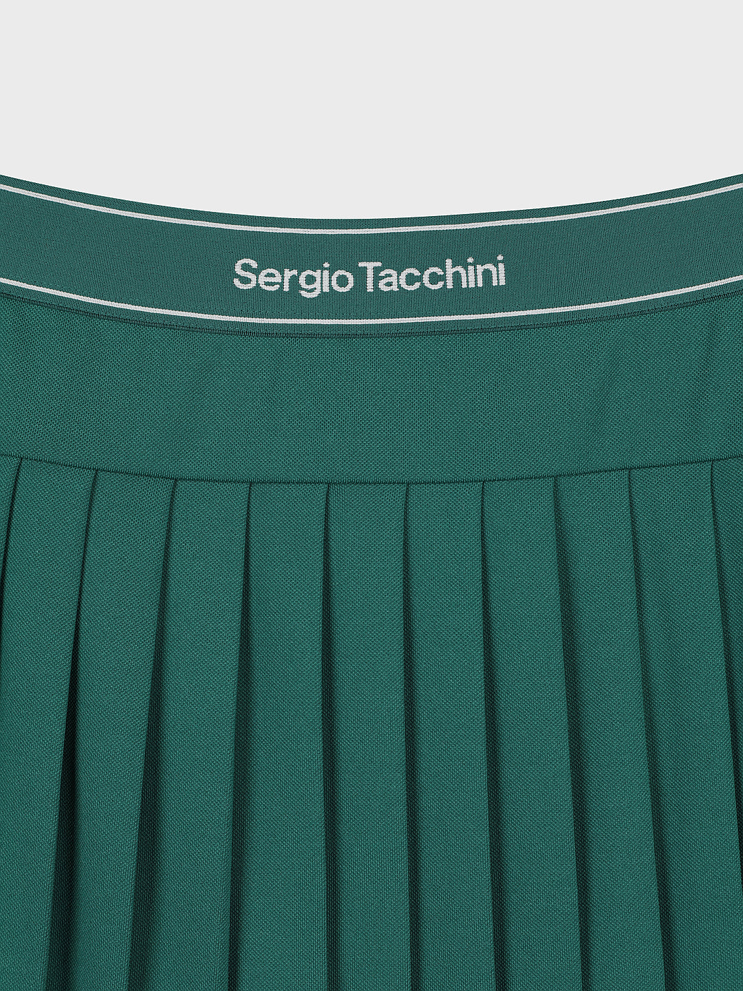 MC Scratch Staff Pleated Skirt-Dark Green