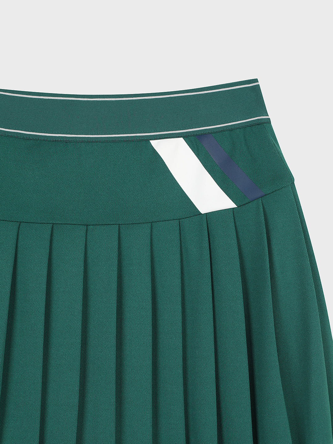 MC Scratch Staff Pleated Skirt-Dark Green