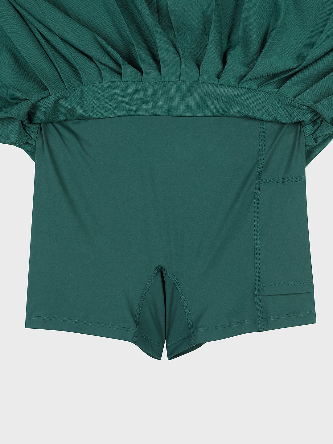 MC Scratch Staff Pleated Skirt-Dark Green